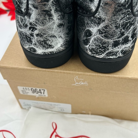 Men's Christian Louboutin, Louis Jr, orloto storm print Leather sneakers size 45 - Picture 8 of 11